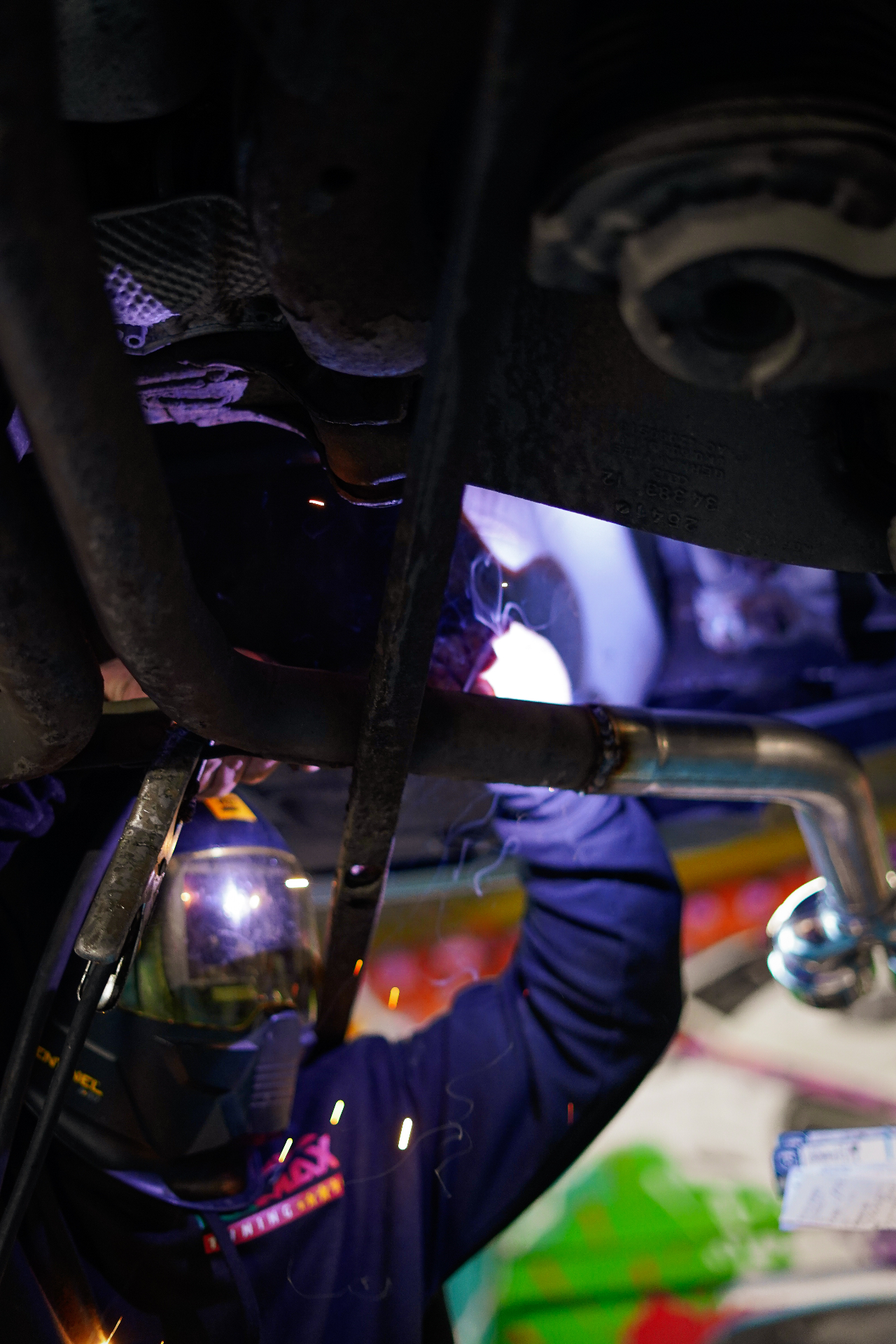 Professional exhaust system installation